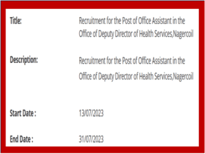 Read more about the article Deputy Director of Health Services Recruitment