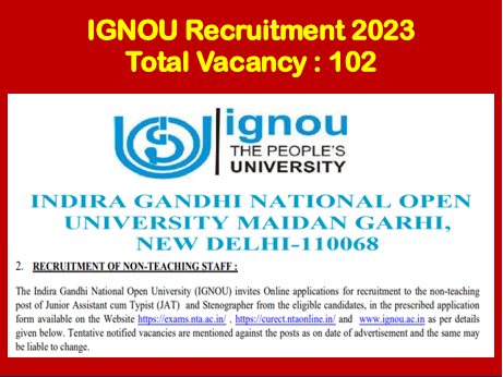 You are currently viewing IGNOU Recruitment 2023