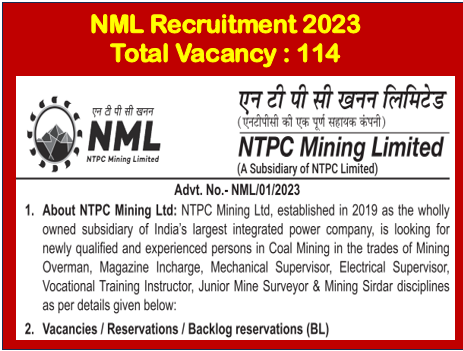 You are currently viewing NML Recruitment 2023
